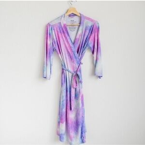 Little Sleepies Tie-Dye Robe - Purple, Pink, Blue